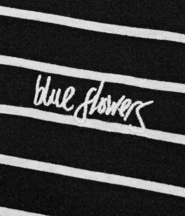 Blue Flowers Segment T-Shirty (black)