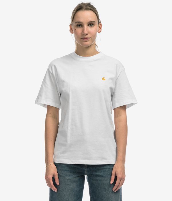 Carhartt WIP W' Chase Organic Camiseta women (white gold)