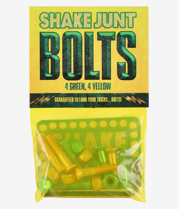 Shake Junt Bag-O-Bolts 1" Set de vis (green yellow) allen Flathead (tête fraisée)