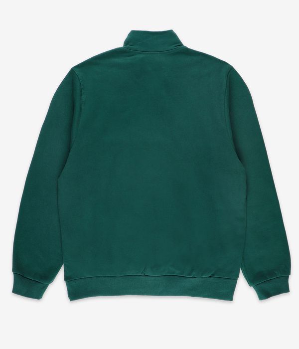 Brixton Embroidered Heavy Weight Half-Zip Sweatshirt (deep emerald)