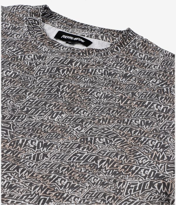 Fucking Awesome Burnt Sticker Stamp T-Shirt (aop)