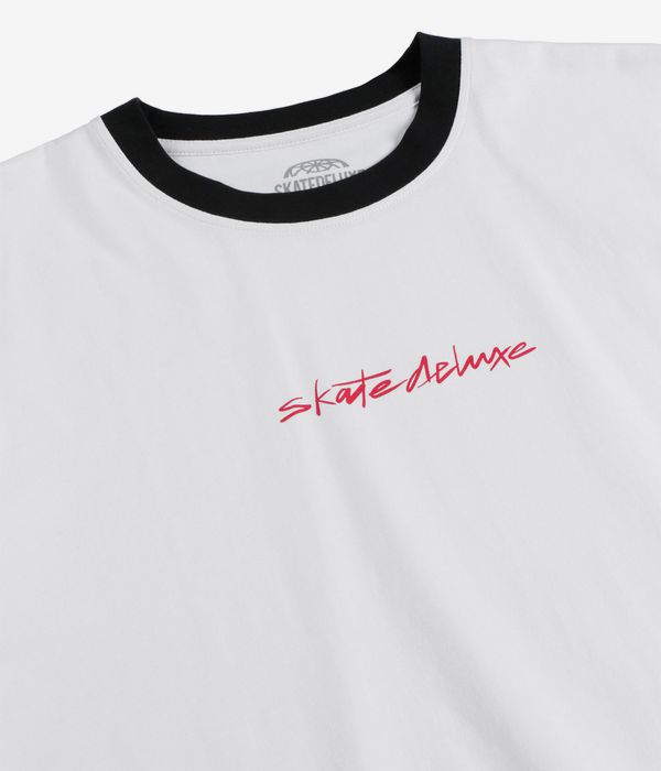 skatedeluxe Script Ringer Organic T-Shirt (white)