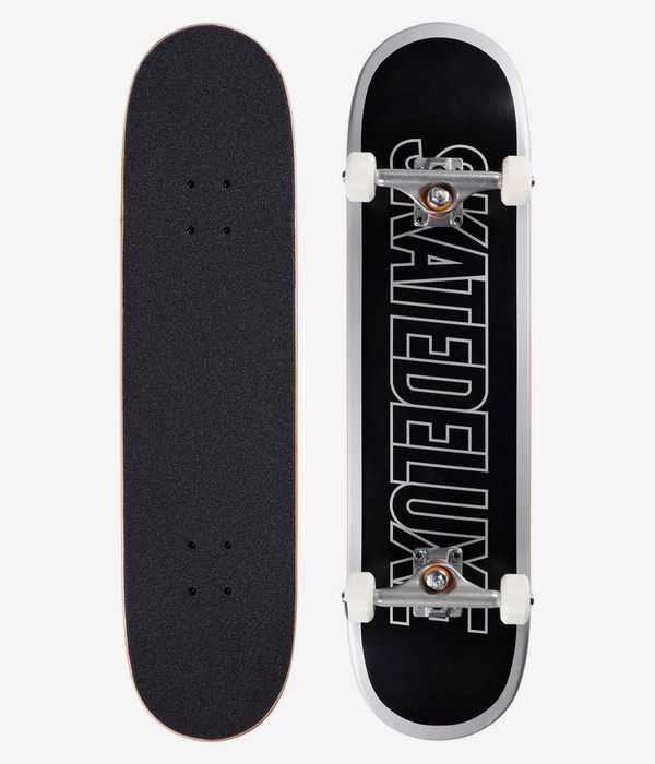 skatedeluxe Outline 8" Complete-Skateboard (black silver)