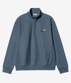 Carhartt WIP American Script Half Zip Sweater (office blue)