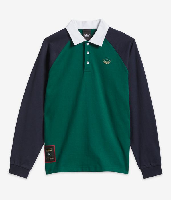 adidas Tyshawn Rugby Sweatshirt (collegiate green legend ink)