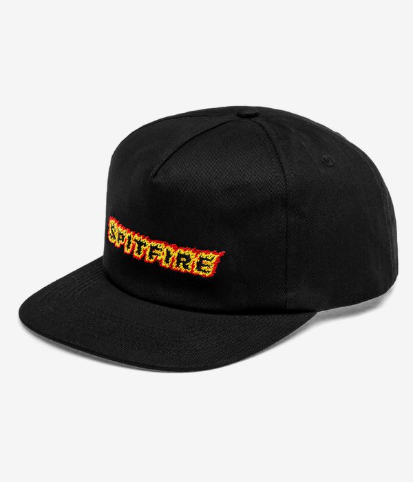 Spitfire Flames Script Snapback Cap (black)