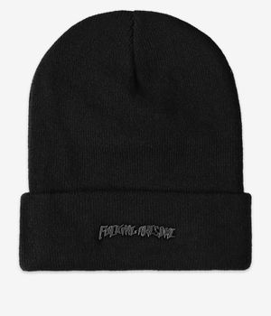 Fucking Awesome Metal Stamp Logo Cuff Beanie (black)