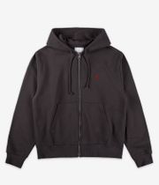Gramicci One Point Felpa Hoodie con zip (deep brown)