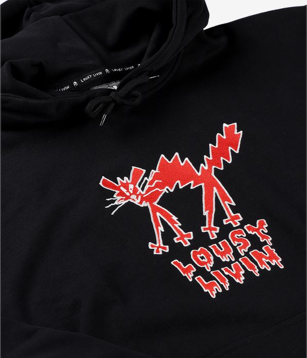 Lousy Livin Cat Hoodie (black)
