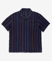 Brixton Bunker Waffle Stripe Shirt (washed navy)