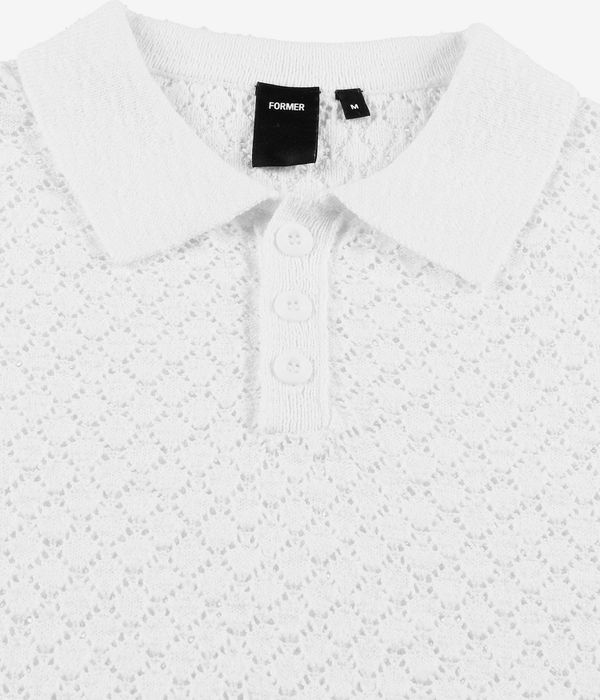 Former AG Crochet Knit Polo (bone)