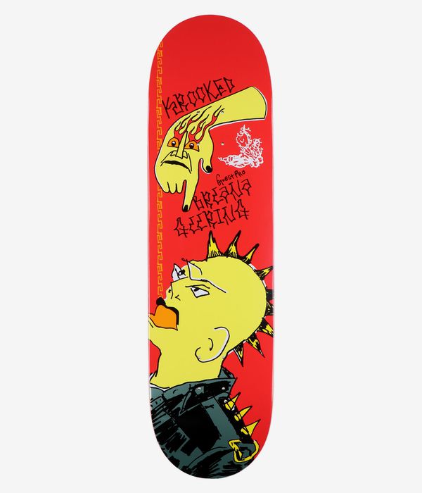 Krooked Geering Guest Pro Punx Mini Series 8.5" Planche de skateboard (red)