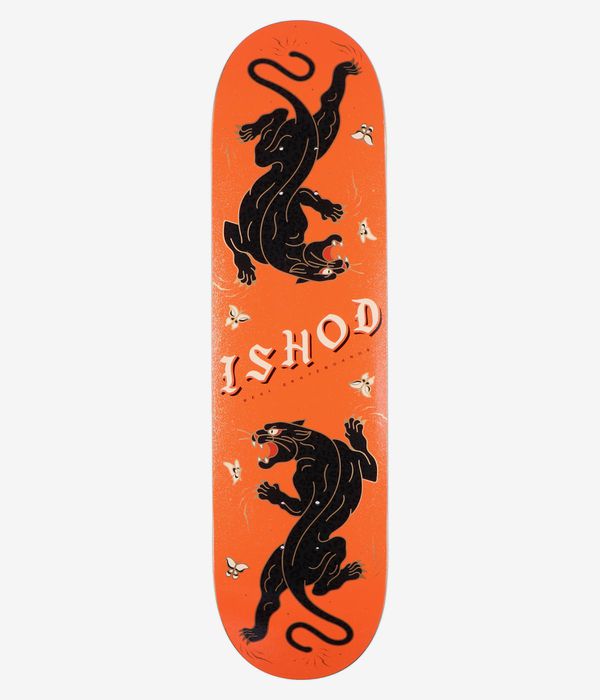Real Ishod Cat Scratch Glitter Twin Tail Slick 8.3" Skateboard Deck (orange)