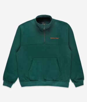 Brixton Embroidered Heavy Weight Half-Zip Sweatshirt (deep emerald)