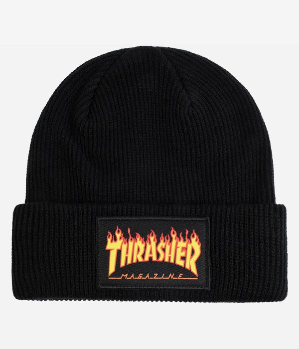 Thrasher Flame Patch Beanie (black)