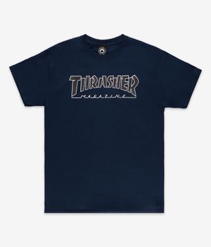 Thrasher Outlined T-Shirt (navy blue black)