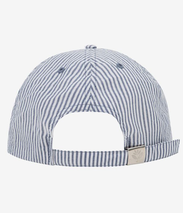 Magenta Seersucker Cap (striped)