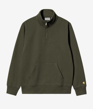Carhartt WIP Chase Neck Zip Sweatshirt (olive gold)