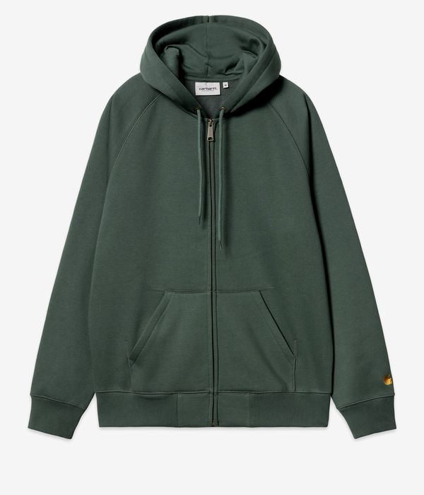 Carhartt WIP Chase Zip-Sweatshirt avec capuchon (sycamore tree gold)