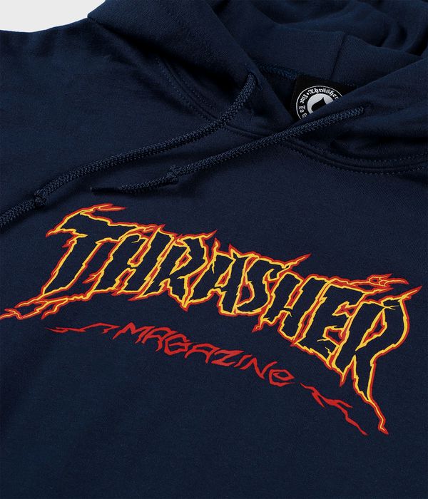 Thrasher Cracked Hoodie (navy)