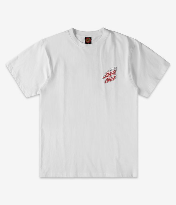 Santa Cruz Wired Flame Dot Chest T-Shirt (white)