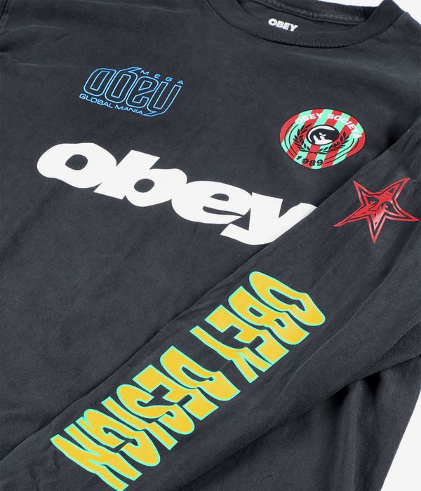 Obey Mega Global Mania Longsleeve (pigment true vintage black)