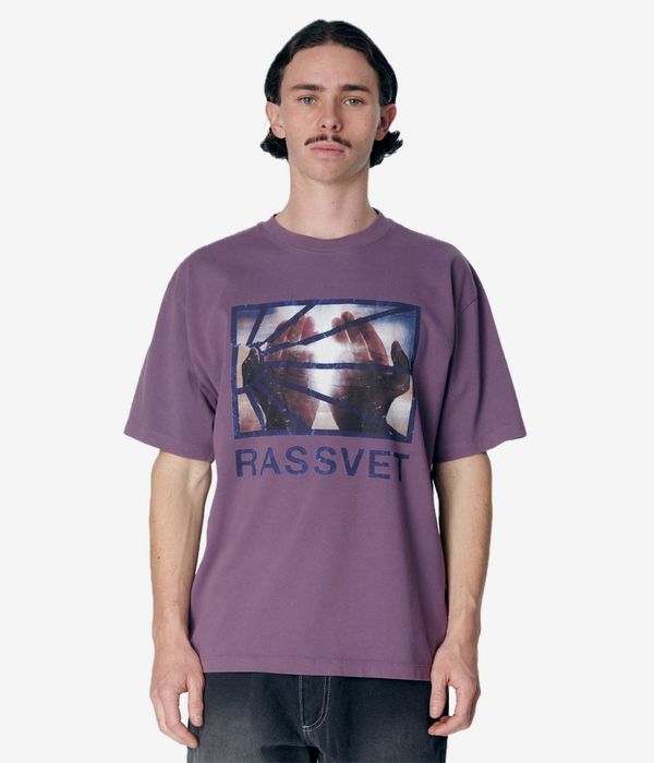 RASSVET | PACCBET Logo Knit T-Shirt (purple)