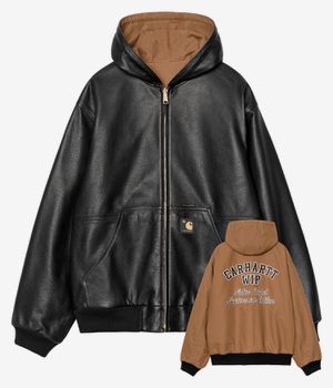 Carhartt WIP 50 Years Anniversary OG Active Leather Jacket reversible (black hamilton brown)