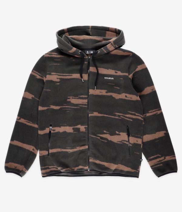 Anuell Grunnor Fleece Felpa Hoodie con zip (coffee)