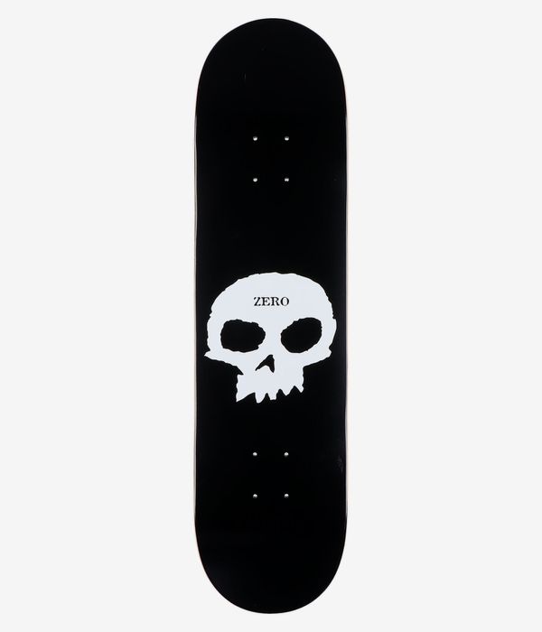 Zero Team Single Skull 8" Skateboard Deck (black)