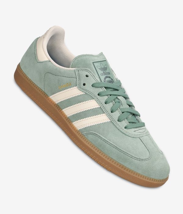 Adidas samba green and gold cheap