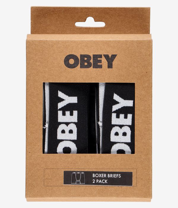 Obey Established Work Boxershorts (black) 2 Pack