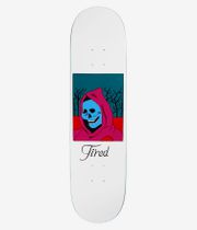 Tired Skateboards Creepy Skull 8" Skateboard Deck (white)