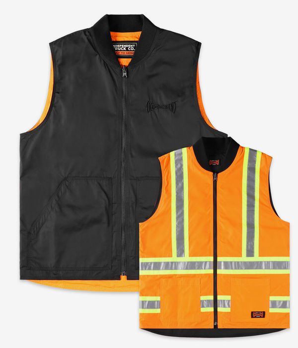 Independent BTG Work Reversible Weste (black orange)