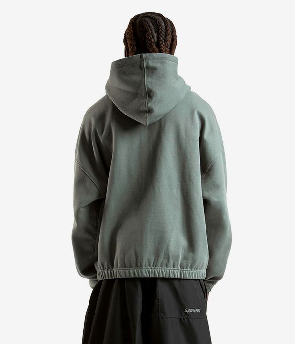 Wasted Paris Yard Boxy Felpa Hoodie con zip (loden green)