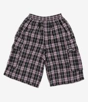 Yardsale Shoreline Plaid Pantaloncini (black pink)