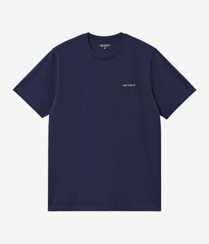 Carhartt WIP Script Embroidery Camiseta (ink air yellow)