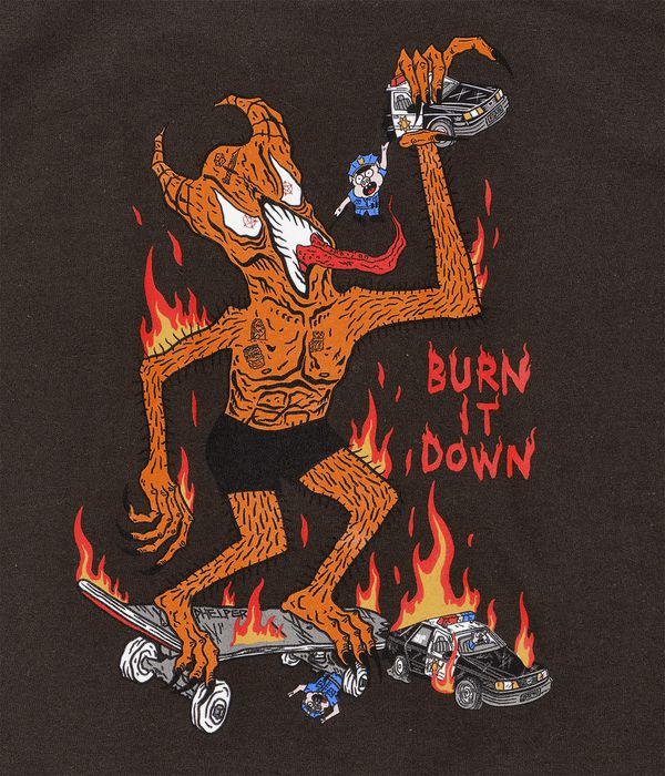 Thrasher Burn It Down T-shirt (dark chocolate)