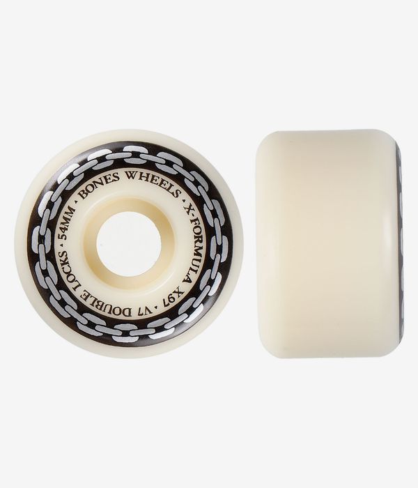 Bones X Formula V7 Double Locks Annuals Ruote (offwhite) 54 mm 97A pacco da 4