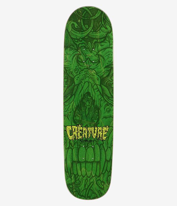Creature Demon Skull Everslick 8.59" Skateboard Deck (green)