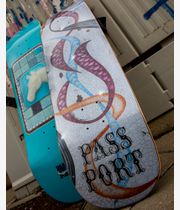 Passport Aged Airbrush Series Scales Softie Shape 8.9" Skateboard Deck (multi)