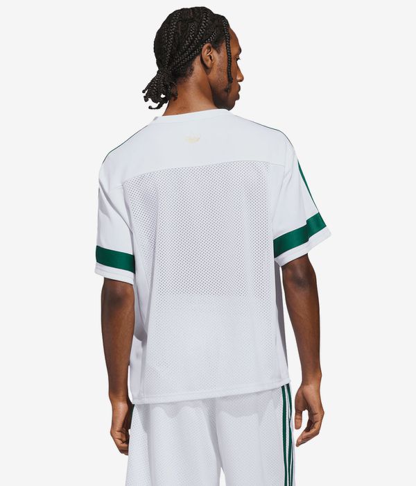 adidas Tyshawn Jersey T-Shirt (white ice gold collegiate green)