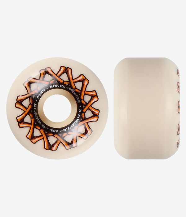 Bones X Formula V6 Wheels (white orange) 56 mm 95A 4 Pack