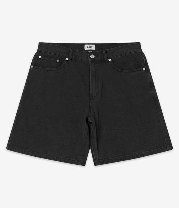 Obey Emerson Denim Shorts (washed black)