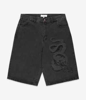 Yardsale Snake Denim Shorts (black)