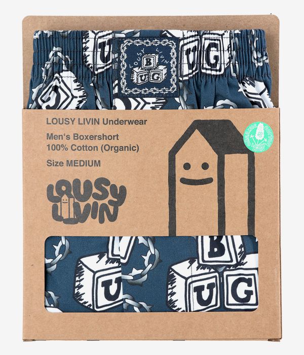 Lousy Livin Bug Boxers (grey digital print)