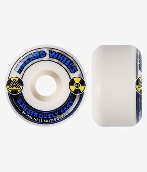 Madness Hazard Alarm Conical Roues (white blue) 56mm 101A 4 Pack