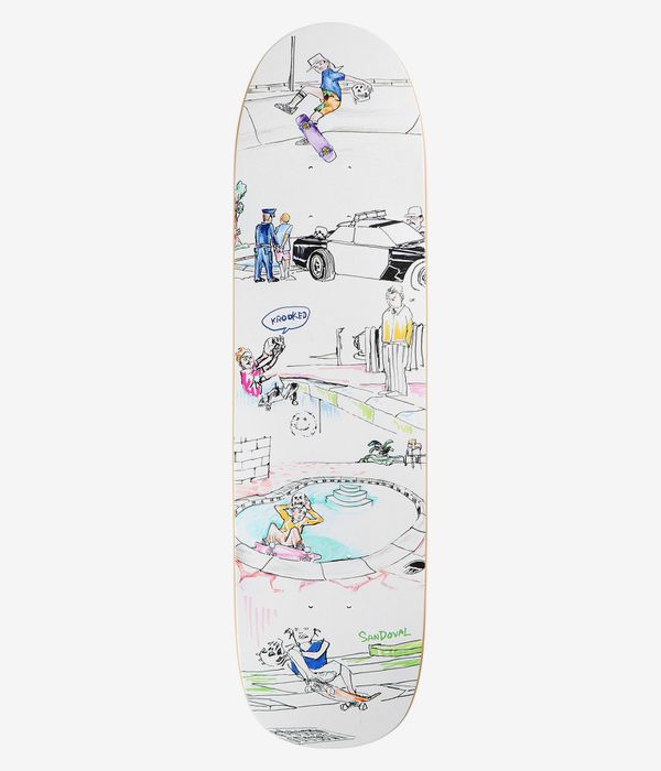 Krooked Sandoval Skullride 8.25" Skateboard Deck (white)