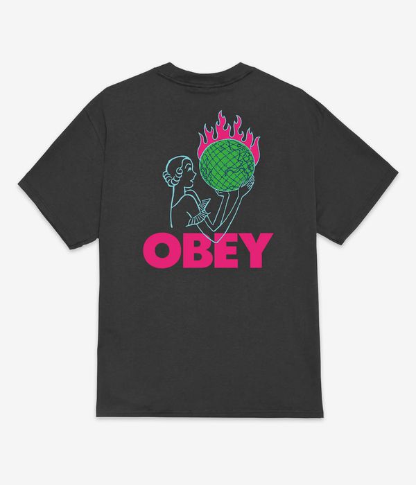 Obey World In Flames T-Shirt (vintage black)