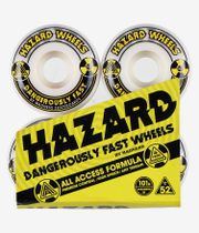 Madness Hazard Alarm Conical Ruote (white yellow) 52mm 101A pacco da 4